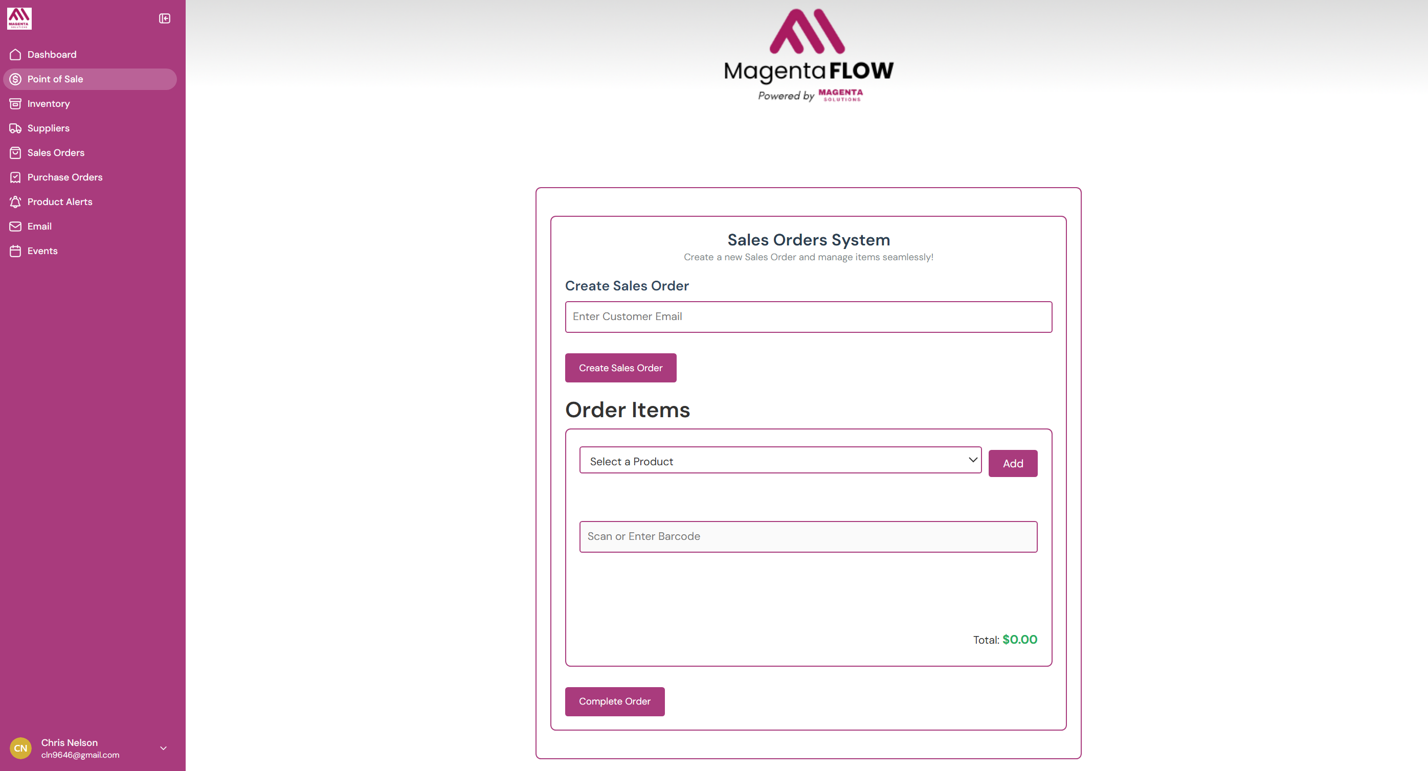 Point of Sale Screenshot